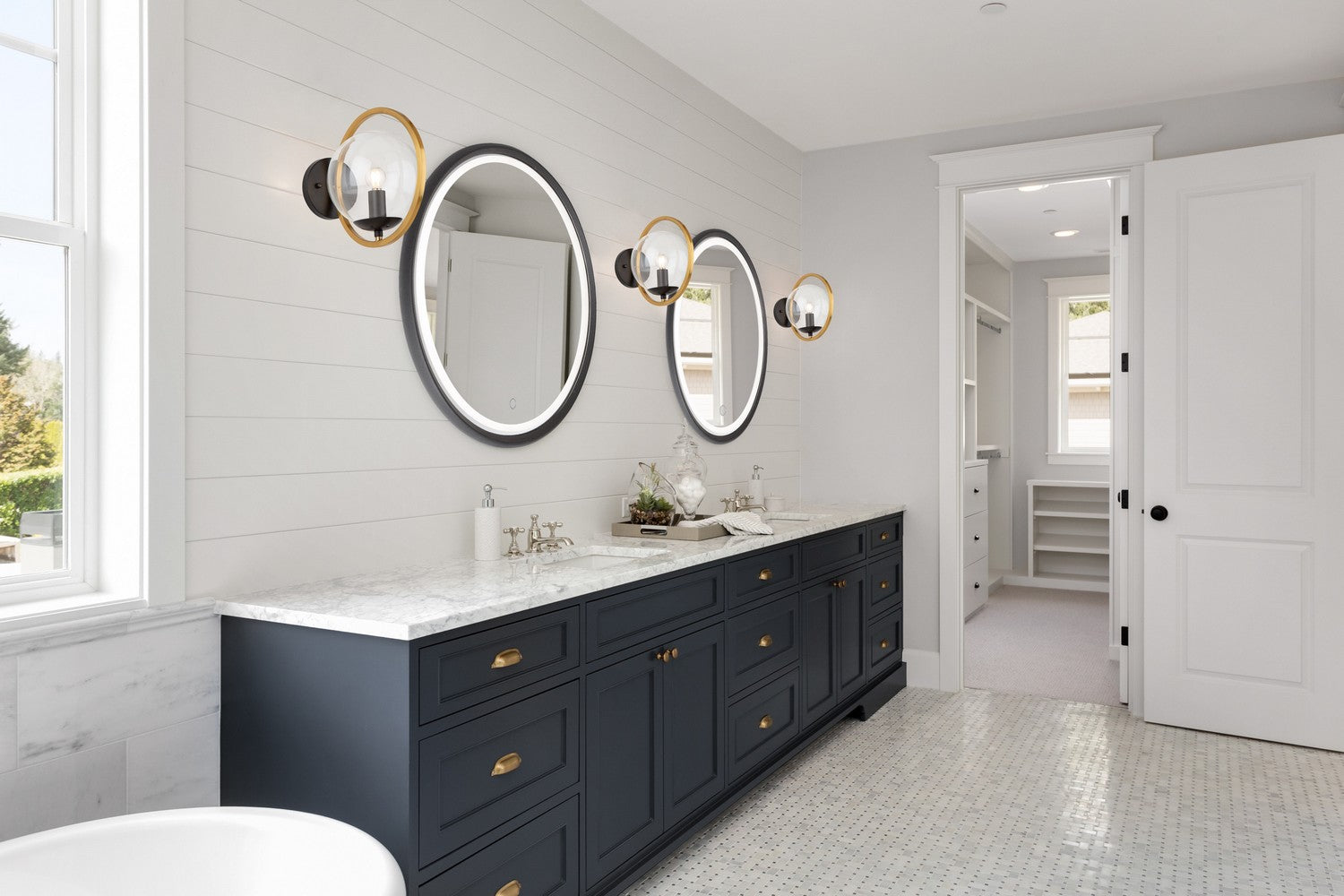 Artcraft LED Mirror from the Reflections collection in Matte Black finish