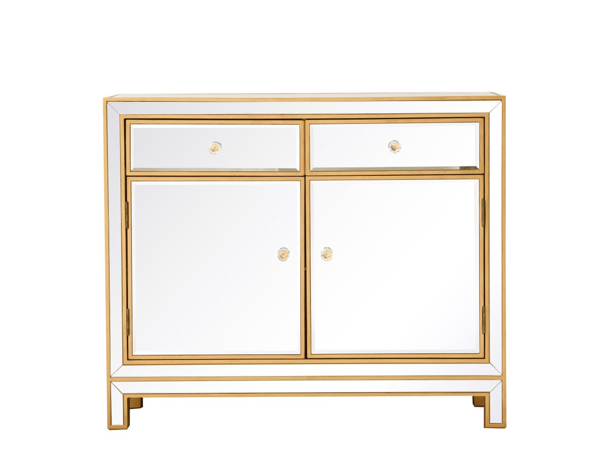 Elegant Lighting Nightstand from the REFLEXION collection in Antique Gold finish