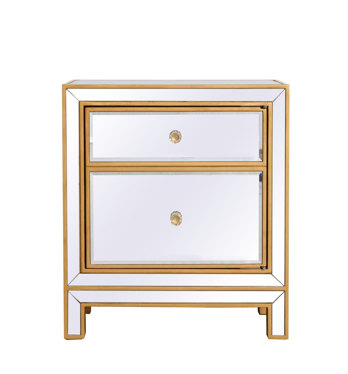Elegant Lighting Nightstand from the REFLEXION collection in Antique Gold finish