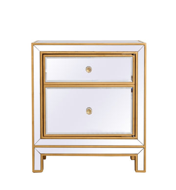Elegant Lighting Nightstand from the REFLEXION collection in Antique Gold finish