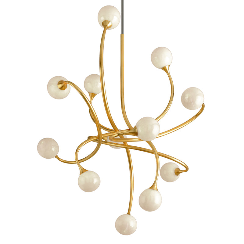Corbett Lighting 12 Light Chandelier from the Signature collection in Gold Leaf finish