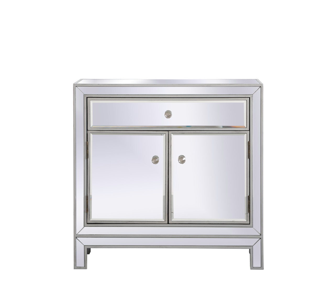 Elegant Lighting Cabinet from the Modern collection in Antique Silver finish