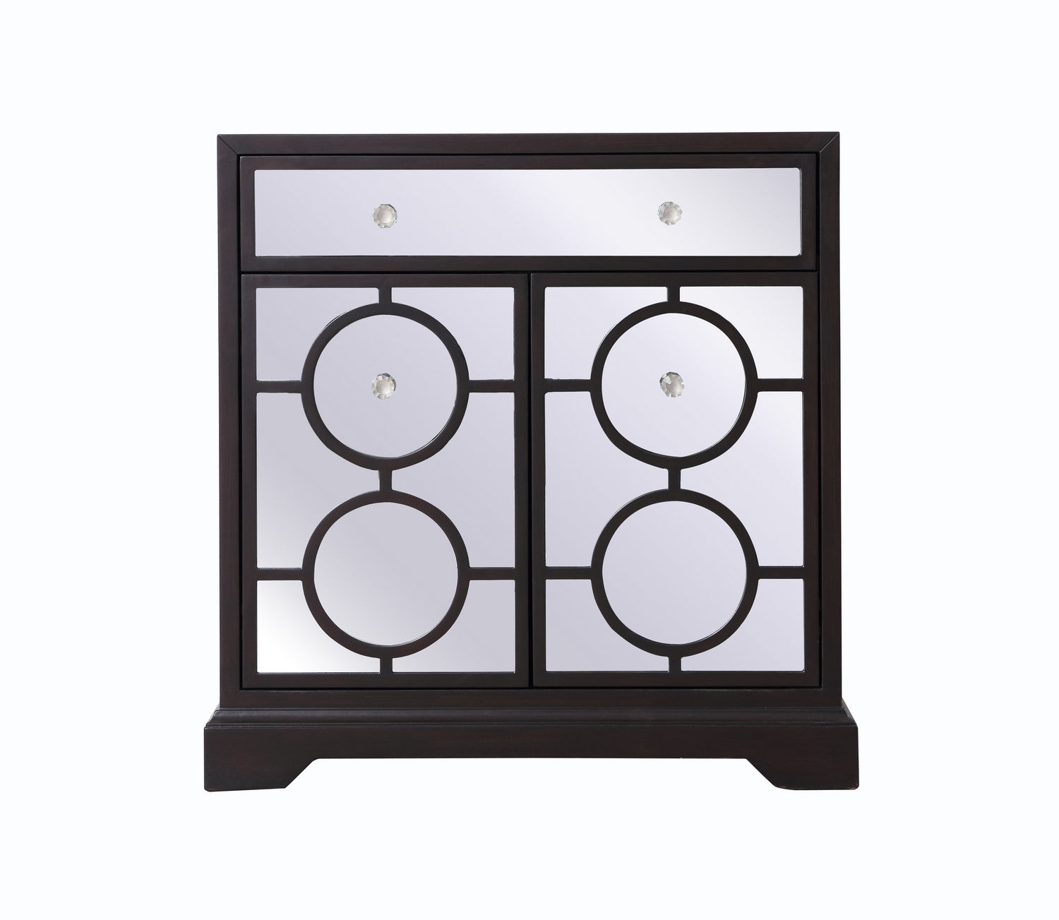 Elegant Lighting Cabinet from the Modern collection in Dark Walnut finish