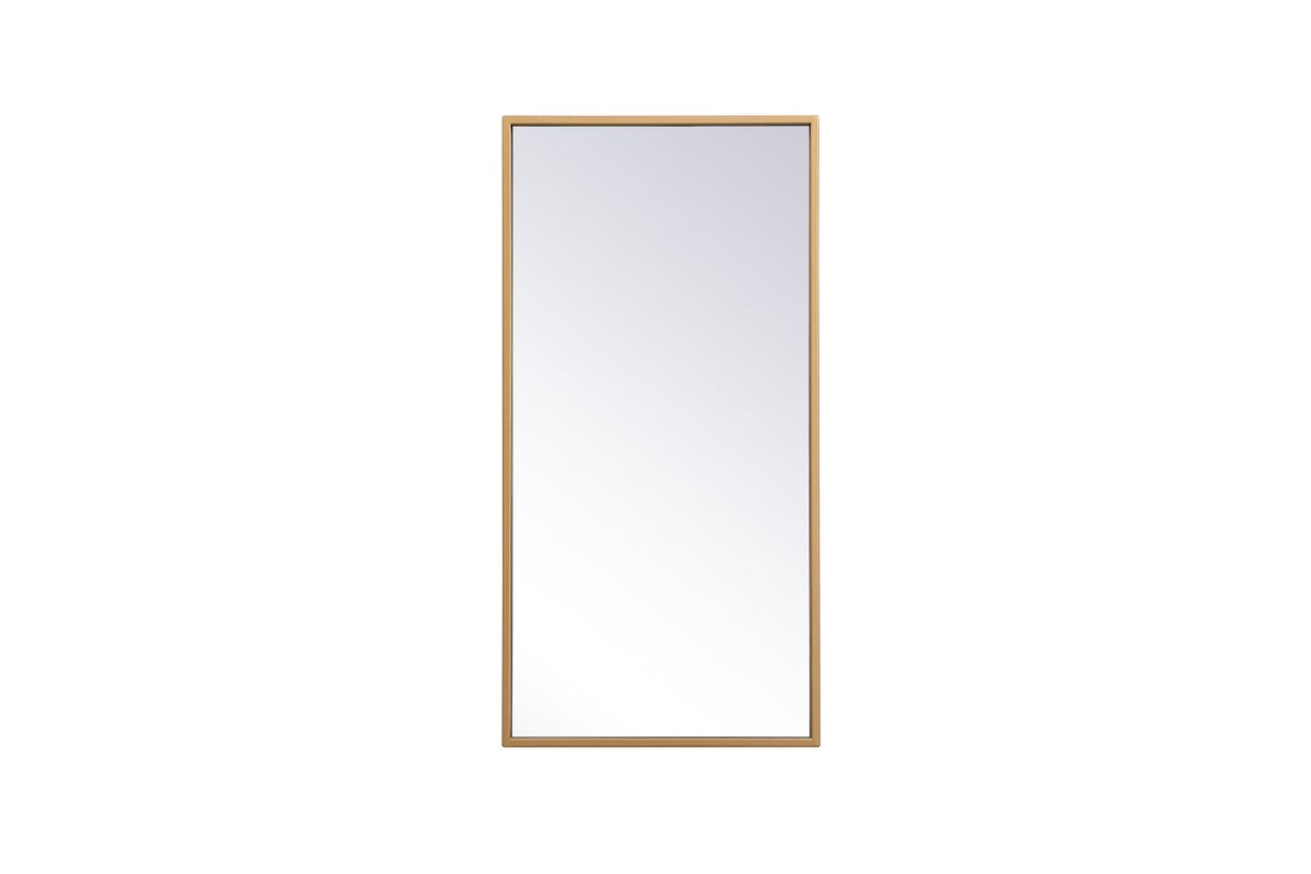 Elegant Lighting Mirror from the Monet collection in Brass finish