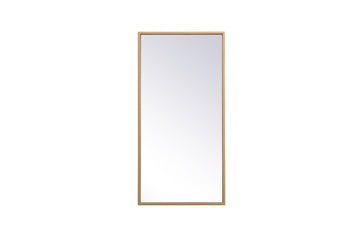 Elegant Lighting Mirror from the Monet collection in Brass finish