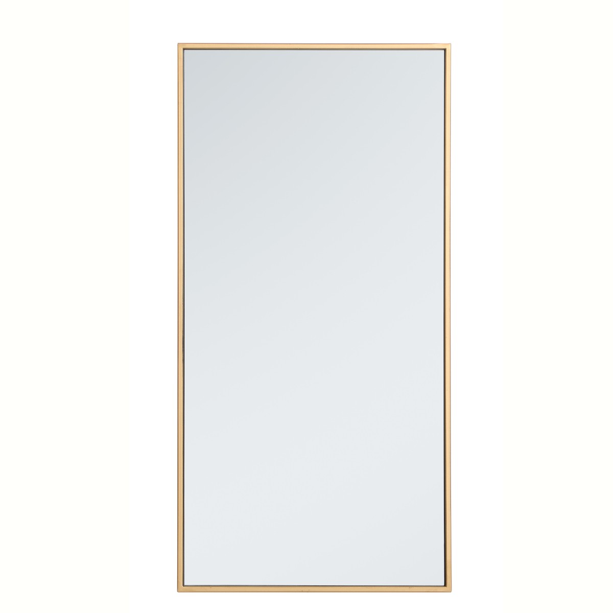Elegant Lighting Mirror from the Monet collection in Brass finish