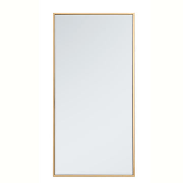 Elegant Lighting Mirror from the Monet collection in Brass finish