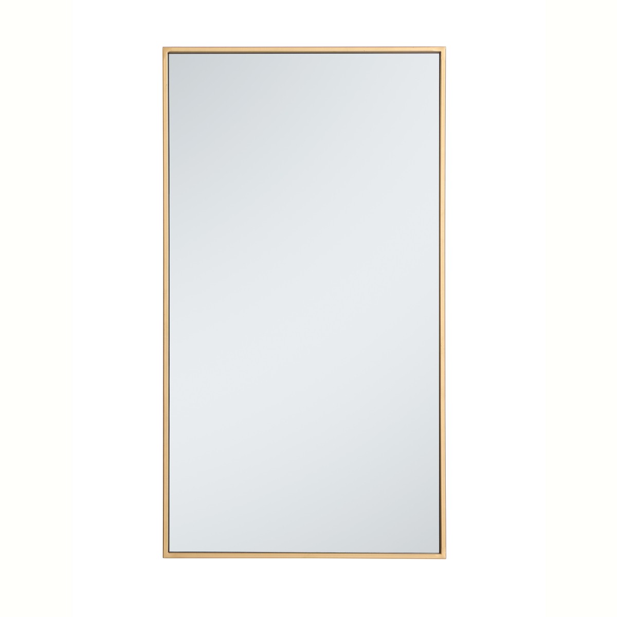 Elegant Lighting Mirror from the Monet collection in Brass finish