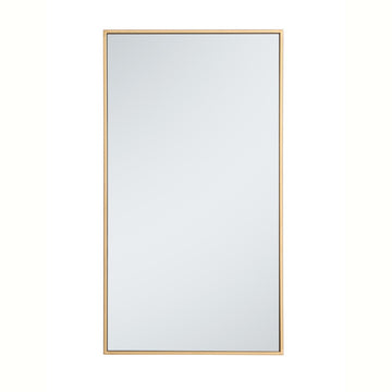 Elegant Lighting Mirror from the Monet collection in Brass finish