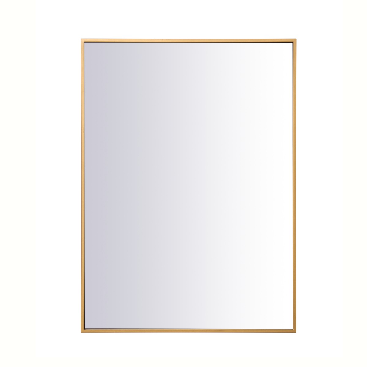 Elegant Lighting Mirror from the Monet collection in Brass finish