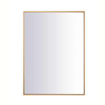 Elegant Lighting Mirror from the Monet collection in Brass finish