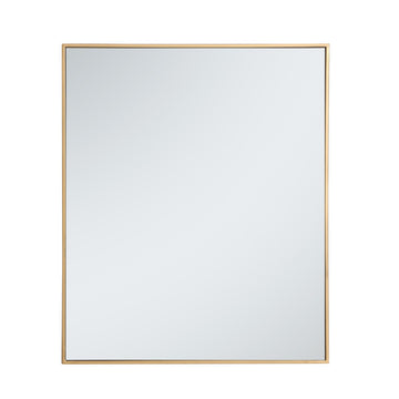 Elegant Lighting Mirror from the Monet collection in Brass finish