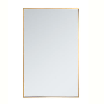 Elegant Lighting Mirror from the Monet collection in Brass finish