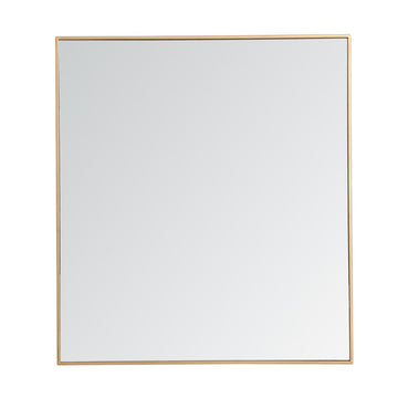 Elegant Lighting Mirror from the Monet collection in Brass finish