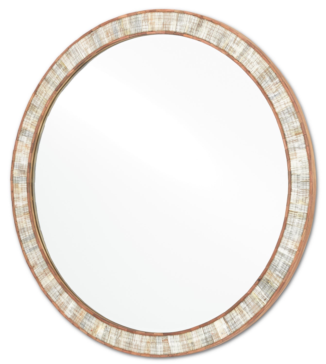 Currey and Company Mirror from the Hyson Collection collection in Chiseled Horn/Natural/Mirror finish