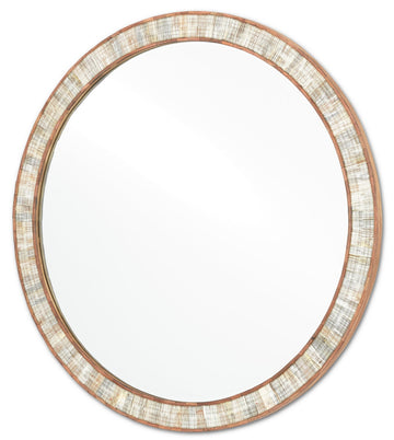 Currey and Company Mirror from the Hyson Collection collection in Chiseled Horn/Natural/Mirror finish