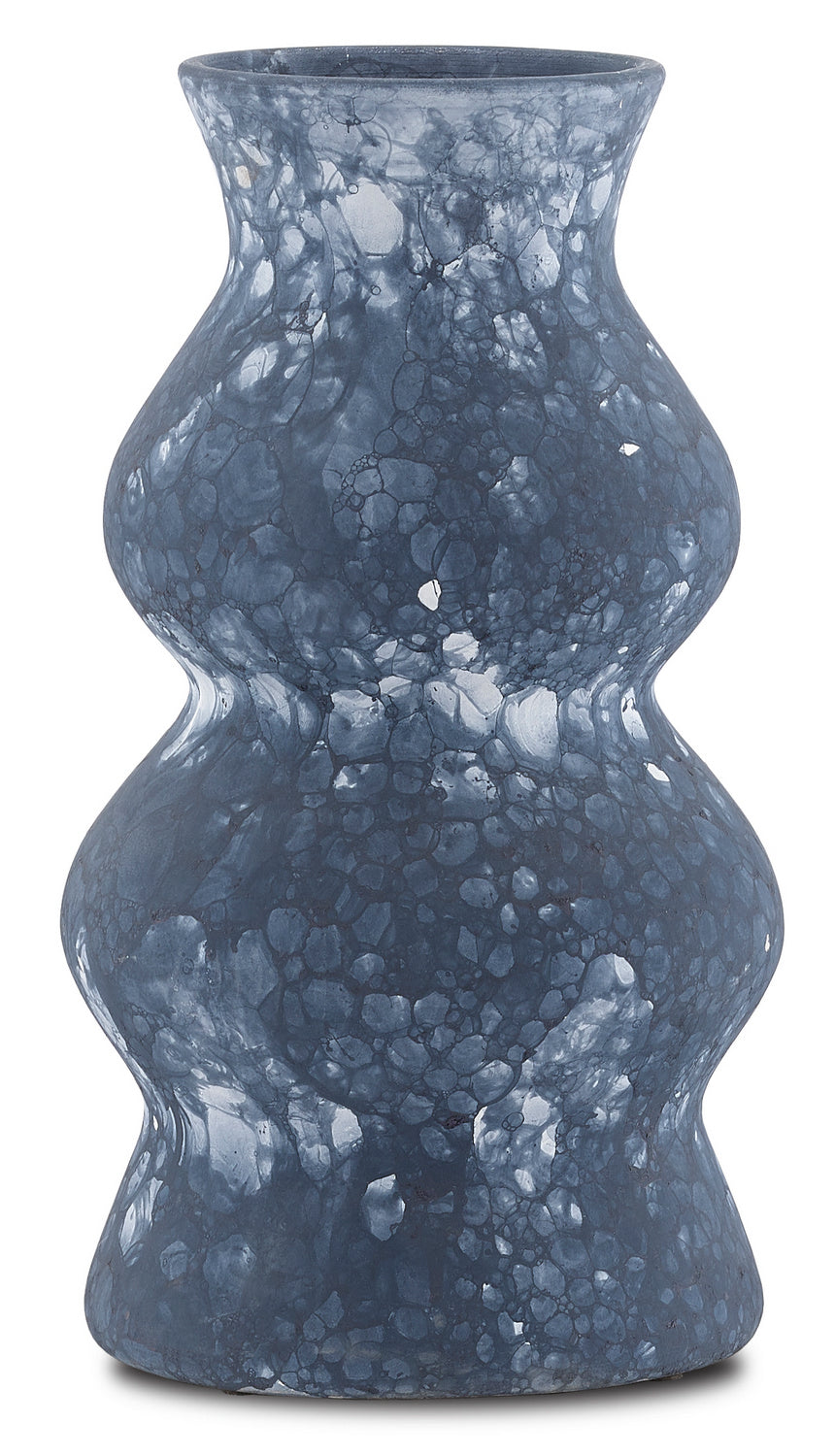 Currey and Company Vase from the Phonecian Collection collection in Navy/White finish