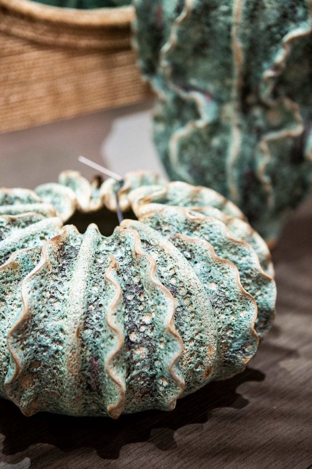 Currey and Company Vase from the Sunken Boat Collection collection in Moss Green finish