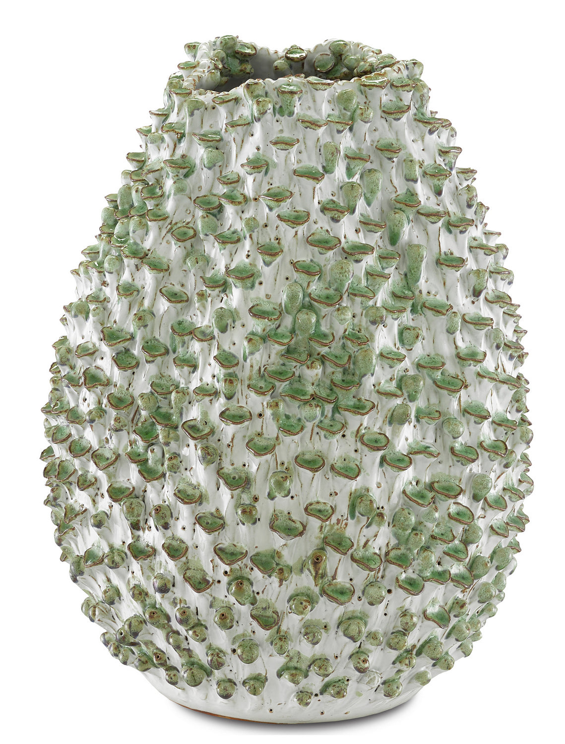 Currey and Company Vase from the Milione Collection collection in White/Green finish