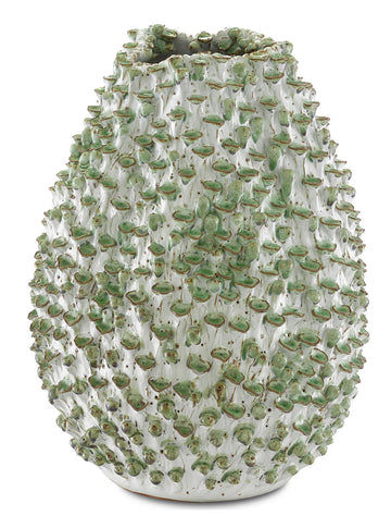 Currey and Company Vase from the Milione Collection collection in White/Green finish