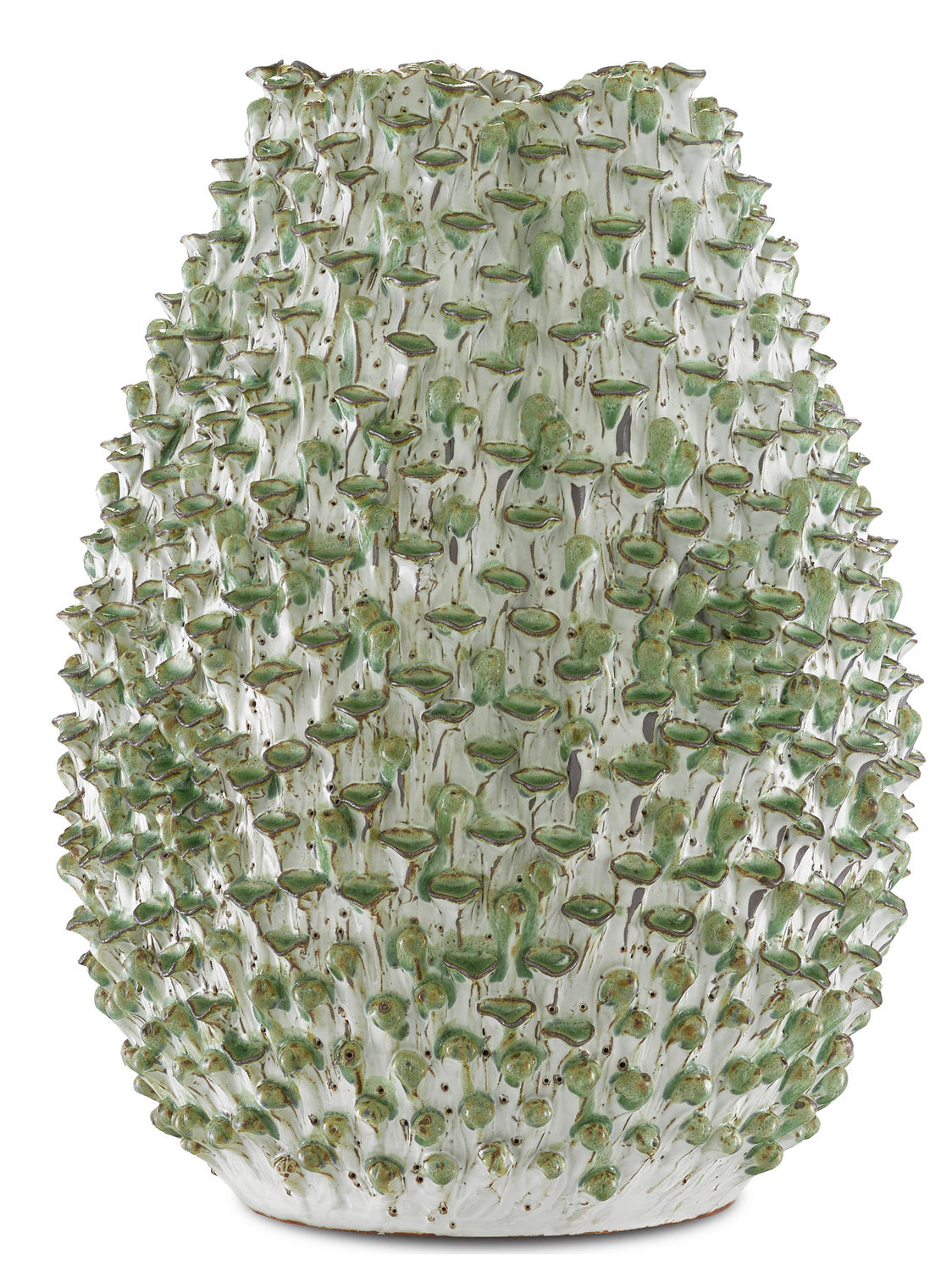 Currey and Company Vase from the Milione Collection collection in White/Green finish