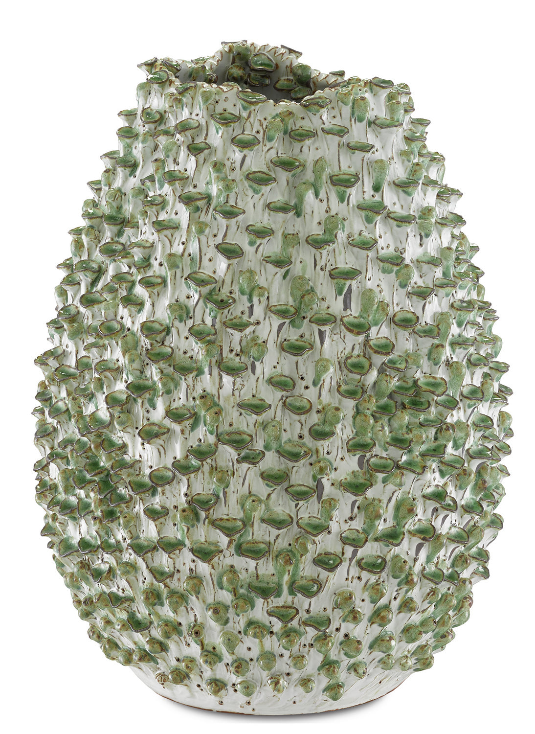 Currey and Company Vase from the Milione Collection collection in White/Green finish