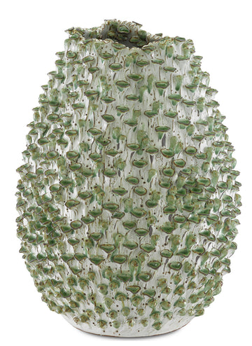 Currey and Company Vase from the Milione Collection collection in White/Green finish