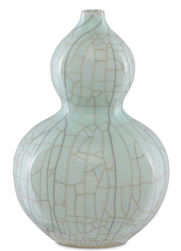 Currey and Company Vase from the Maiping Collection collection in Celadon Crackle finish