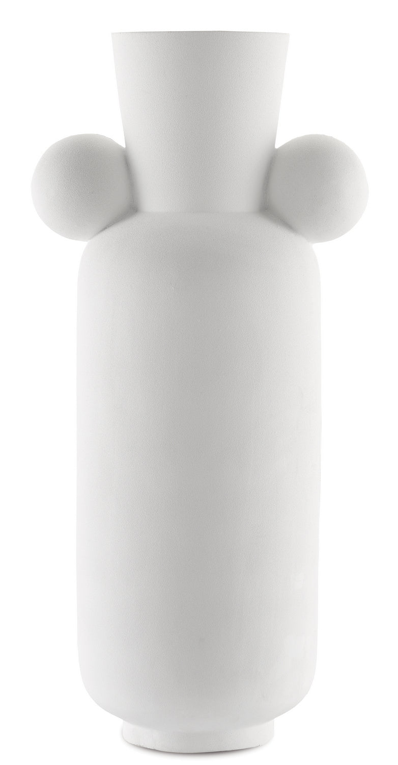 Currey and Company Vase from the Happy collection in Textured White finish