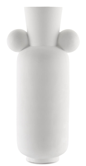 Currey and Company Vase from the Happy collection in Textured White finish