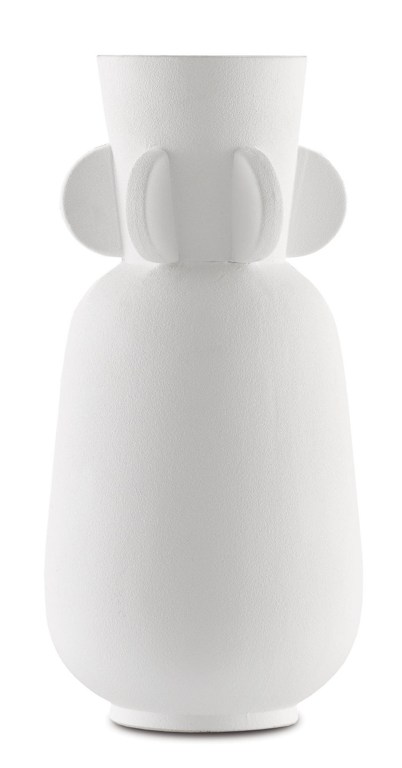 Currey and Company Vase from the Happy collection in Textured White finish