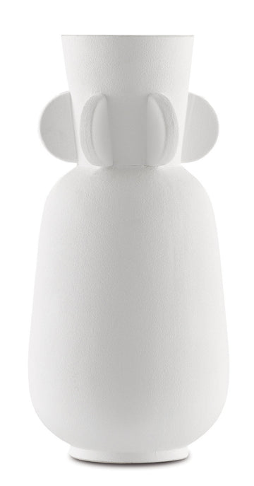 Currey and Company Vase from the Happy collection in Textured White finish