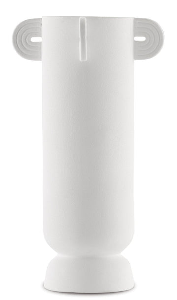 Currey and Company Vase from the Happy collection in Textured White finish