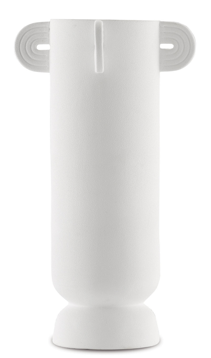 Currey and Company Vase from the Happy collection in Textured White finish