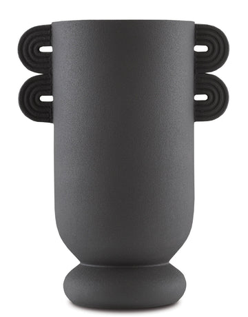 Currey and Company Vase from the Happy collection in Textured Black finish