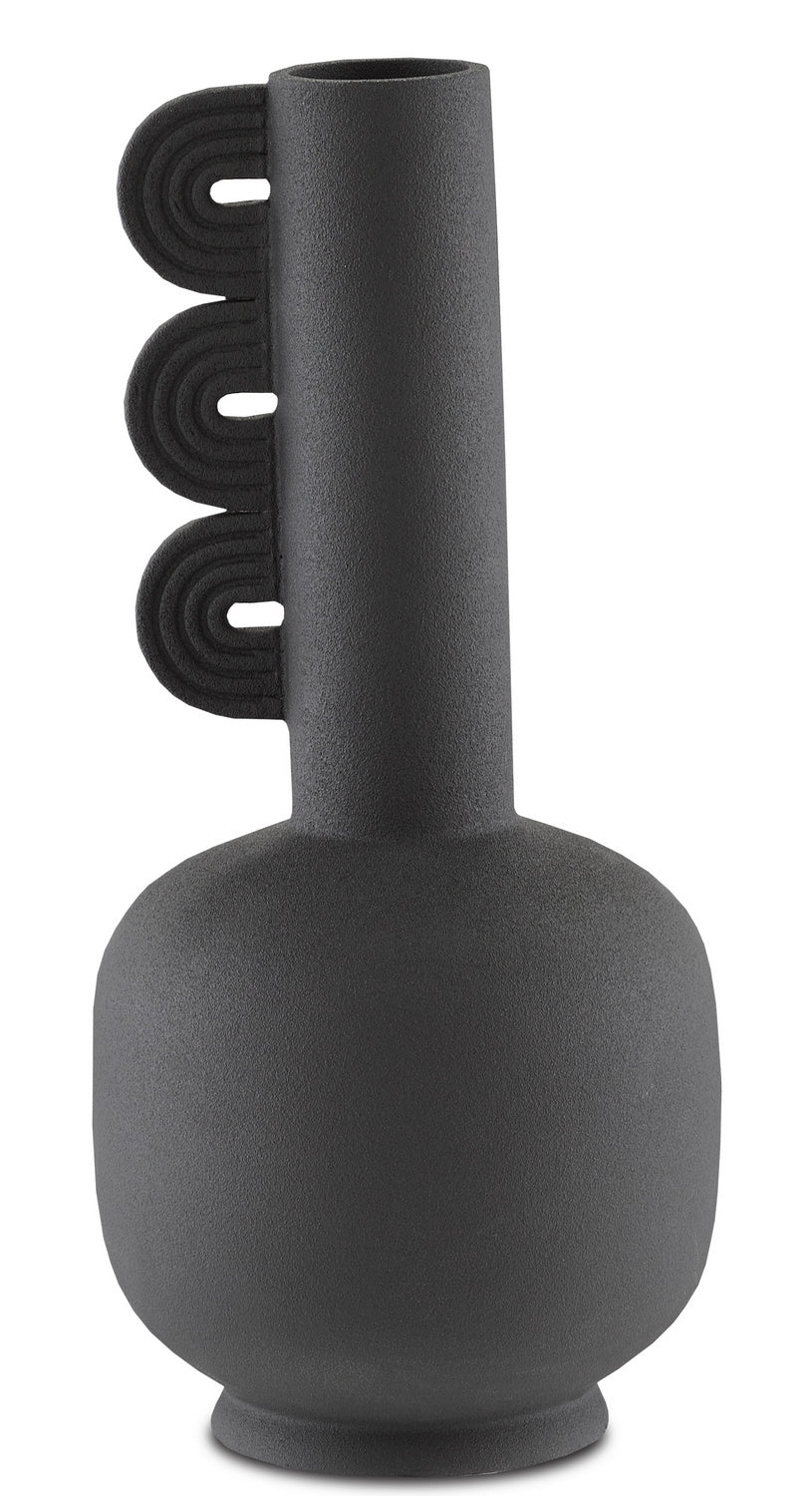 Currey and Company Vase from the Happy collection in Textured Black finish