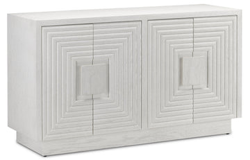 Currey and Company Cabinet from the Morombe Collection collection in Cerused White finish