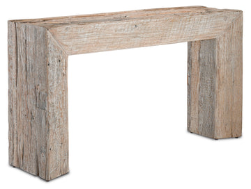 Currey and Company Console Table from the Kanor Collection collection in Whitewash finish