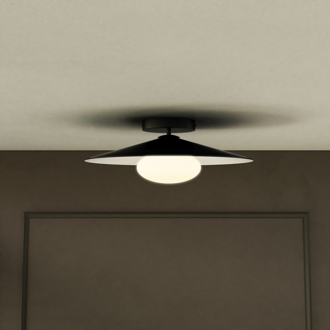 Kuzco Lighting LED Flush Mount from the Cruz collection in Metal - Black/White finish