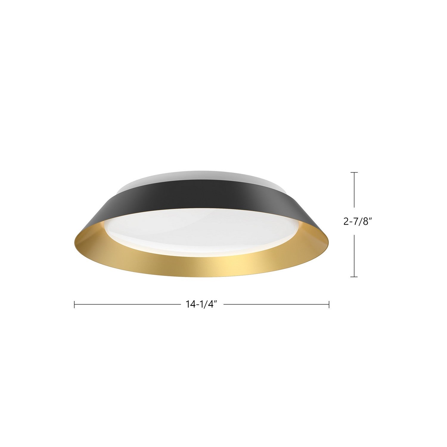 Kuzco Lighting LED Flush Mount from the Jasper collection in Black/Gold finish
