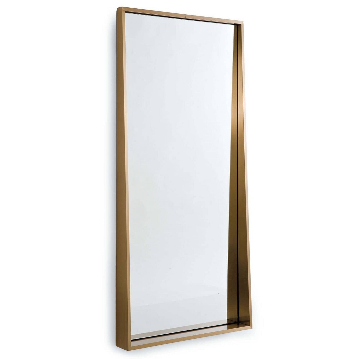 Regina Andrew Mirror from the Gunner collection in Natural Brass finish
