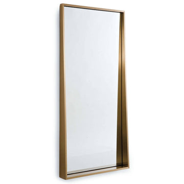 Regina Andrew Mirror from the Gunner collection in Natural Brass finish
