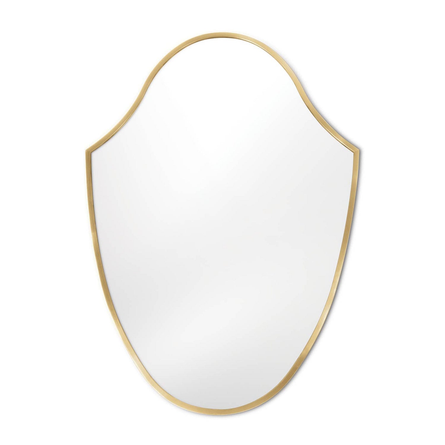 Regina Andrew Mirror from the Crest collection in Natural Brass finish