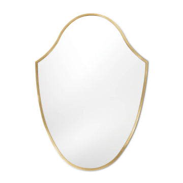 Regina Andrew Mirror from the Crest collection in Natural Brass finish
