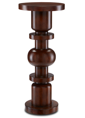 Currey and Company Drinks Table from the Sasha Collection collection in Dark Walnut finish