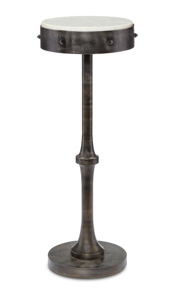 Currey and Company Drinks Table in Antique Black/White finish