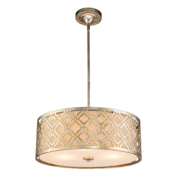 Lucas + McKearn Three Light Island Pendant/Semi Flush from the Arabella collection in Antique Silver finish