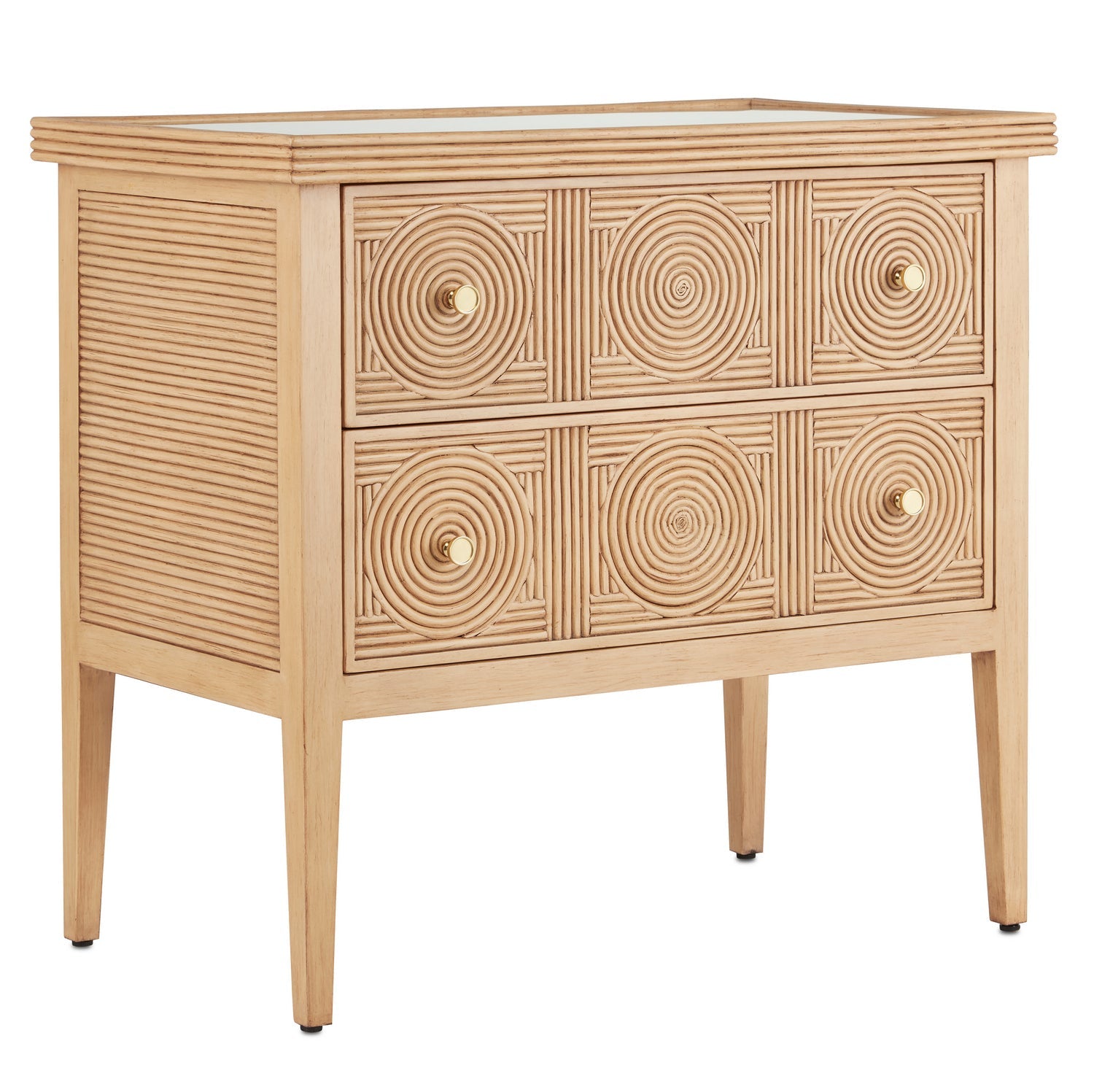 Currey and Company Chest from the Santos Collection collection in Sea Sand finish
