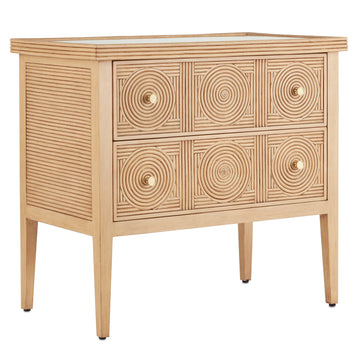 Currey and Company Chest from the Santos Collection collection in Sea Sand finish