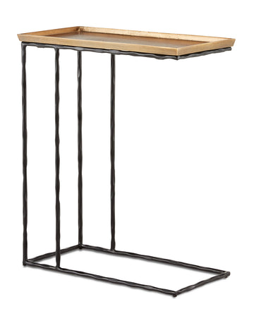 Currey and Company Table from the Boyles Collection collection in Antique Brass/Black finish